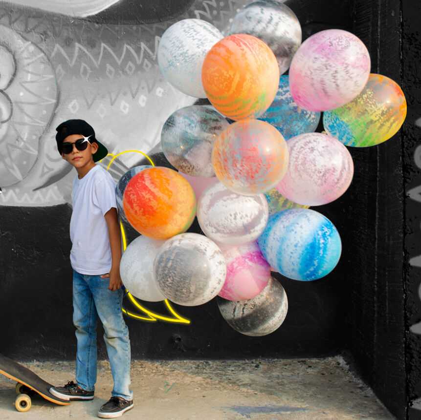 Граффити, Небесная лазурь, Прозрачный 30см Граффити, Небесная лазурь, Прозрачный 30см